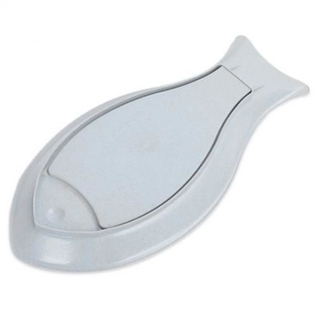 FISH SHAPE WHEAT STRAW DUMPLING DISH WITH SEASONING PLATE (BLUE)