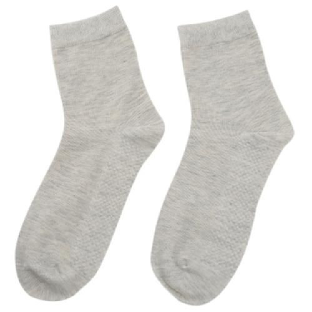 10 PAIRS AUTUMN WINTER STYLISH CANDY COLOR LADIES ELASTIC BAND SOCKS (GRAY)