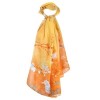 CASUAL MAGPIE FLORAL PRINT LADIES SUN PROTECTION SCARF (YELLOW)
