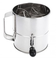 STAINLESS STEEL SIEVE CUP POWDER FLOUR MESH BAKING TOOL (SILVER)