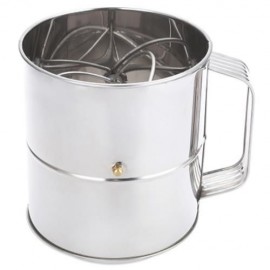 STAINLESS STEEL SIEVE CUP POWDER FLOUR MESH BAKING TOOL (SILVER)