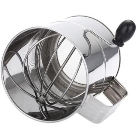 STAINLESS STEEL SIEVE CUP POWDER FLOUR MESH BAKING TOOL (SILVER)