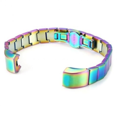 12MM STAINLESS STEEL BAND BRACELET FOR FITBIT ALTA SMARTBAND (COLORMIX)