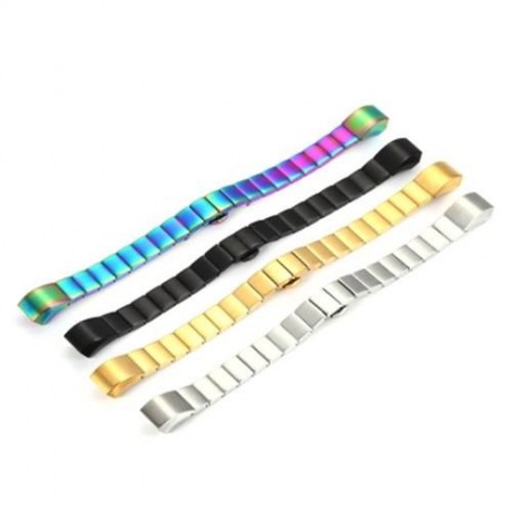 12MM STAINLESS STEEL BAND BRACELET FOR FITBIT ALTA SMARTBAND (COLORMIX)