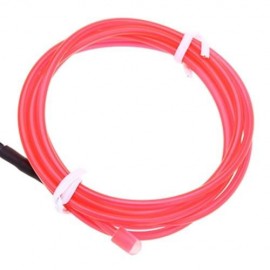 1M NEON EL WIRE GLOWING STRING LIGHT ROPE TUBE DECORATION LAMP (PINK)