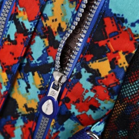 JINQIAOER CASUAL CONVERTIBLE CANVAS BACKPACK FOR WOMEN (COLORFUL)