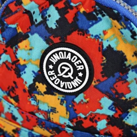 JINQIAOER CASUAL CONVERTIBLE CANVAS BACKPACK FOR WOMEN (COLORFUL)