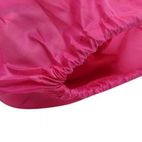 OUTDOOR PORTABLE LIGHTWEIGHT WASH BASIN FOLDING BAG (ROSE RED)