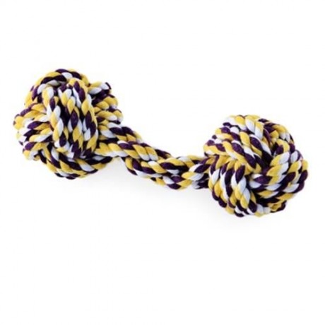 IMITATED WEAVE DUMBBELL PUPPY CHEW DOG PET TOY (COLORMIX)