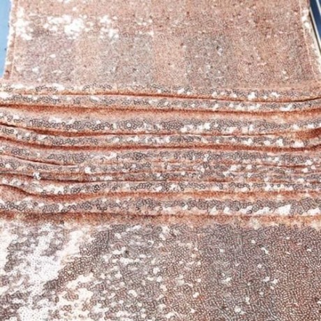 275 X 30CM GLITZ SEQUIN TABLE RUNNER FOR WEDDING PARTY (CHAMPAGNE)