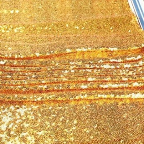 180 X 30CM GLITZ SEQUIN TABLE RUNNER FOR WEDDING PARTY (GOLDEN)