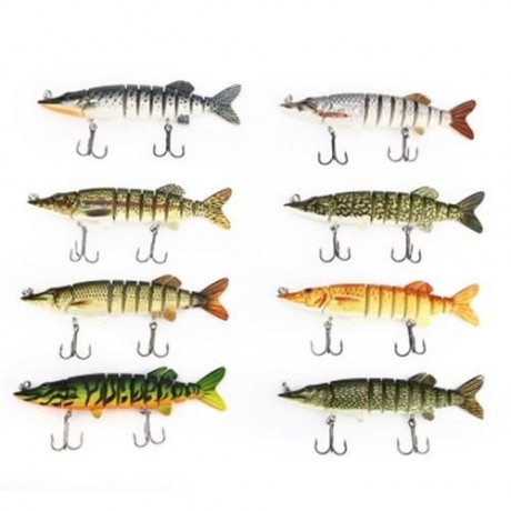 PROBEROS OUTDOOR ARTIFICIAL 9 SECTIONS PIKE FISHING LURE (COLORMIX)