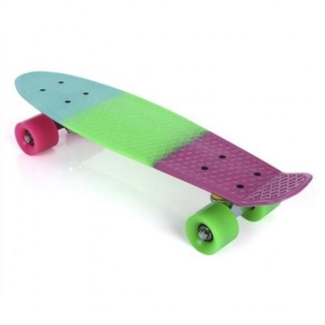 22 INCH COLORFUL FOUR-WHEEL STREET LONG PLASTIC FISH SKATEBOARD (COLORMIX)