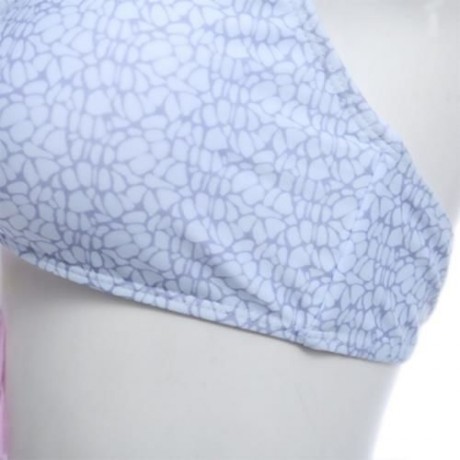 SEPARATED NECK HANGING BACKLESS SEXY ADJUSTABLE FRONT CHEST STRAP BIKINI SWIMWEAR SET (COL