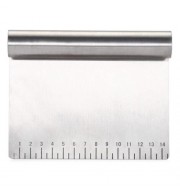 STAINLESS STEEL DOUGH PIZZA CAKE SCRAPER CUTTER PASTRY SLICER (SILVER)