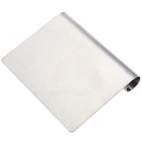 STAINLESS STEEL DOUGH PIZZA CAKE SCRAPER CUTTER PASTRY SLICER (SILVER)