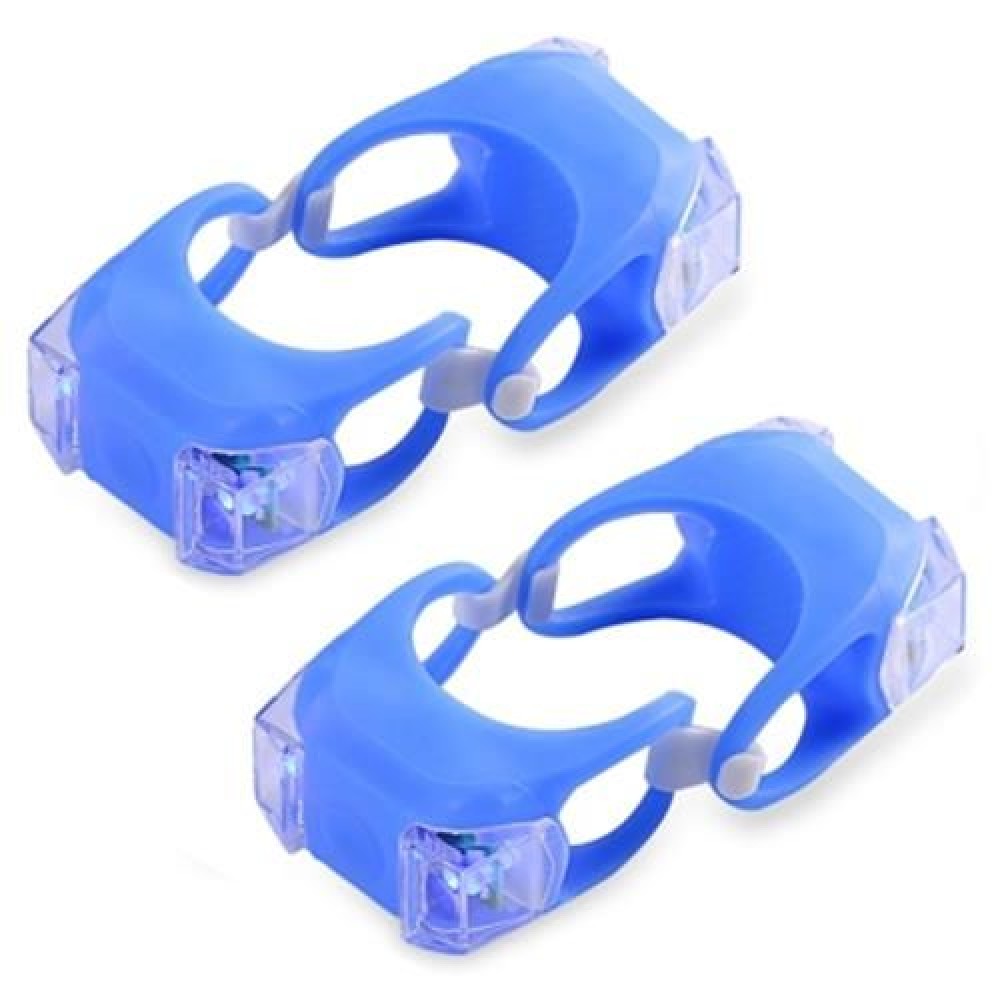 2PCS BIKE REAR LIGHT LED TAILLIGHT SAFETY WARNING LAMP (ROYAL BLUE)