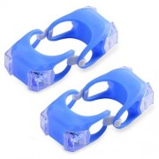 2PCS BIKE REAR LIGHT LED TAILLIGHT SAFETY WARNING LAMP (ROYAL BLUE)