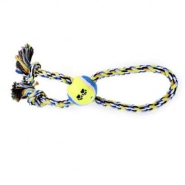 TRAINING GADGET DURABLE CHEW COTTON KNOT PET ROPE TOY (COLORMIX)