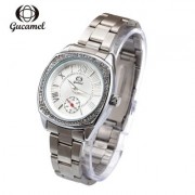 Gucamel BL057 Female Quartz Watch Working Sub-dial Luminous Rhinestone 3ATM Wristwatch (ST