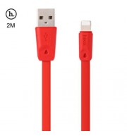 HOCO X9 8 PIN NOODLE CHARGE DATA TRANSFER CABLE 2M (RED)