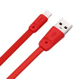 HOCO X9 8 PIN NOODLE CHARGE DATA TRANSFER CABLE 2M (RED)