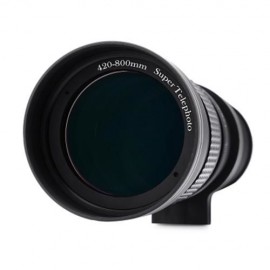 420 - 800MM F/8.3 - 16 SUPER TELEPHOTO MANUAL ZOOM LENS WITH ADAPTER FOR CANON EOS EF CAME
