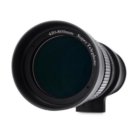 420 - 800MM F/8.3 - 16 SUPER TELEPHOTO MANUAL ZOOM LENS WITH ADAPTER FOR CANON EOS EF CAME