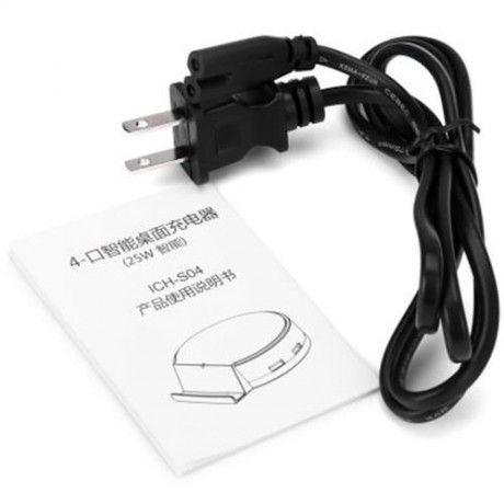 SEENDA ICH-S04 25W ROUND 4 PORTS USB TABLE CHARGER WITH STAND FOR IPHONE ANDROID SMART PHO