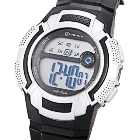 MINGRUI MR - 8565112 KIDS LED DIGITAL WATCH ALARM CALENDAR CHRONOGRAPH 3ATM WRISTWATCH (BL
