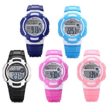 MINGRUI MR - 8565112 KIDS LED DIGITAL WATCH ALARM CALENDAR CHRONOGRAPH 3ATM WRISTWATCH (BL