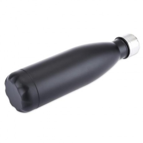 500ML COLA STYLE STAINLESS STEEL CHILDREN ADULTS WATER BOTTLE (BLACK)