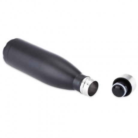 500ML COLA STYLE STAINLESS STEEL CHILDREN ADULTS WATER BOTTLE (BLACK)