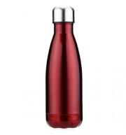 350ML COLA STYLE STAINLESS STEEL DOUBLE WALL WATER BOTTLE (RED)