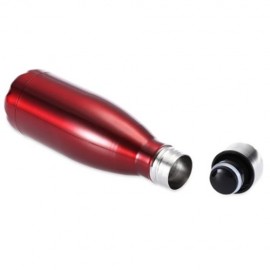 350ML COLA STYLE STAINLESS STEEL DOUBLE WALL WATER BOTTLE (RED)