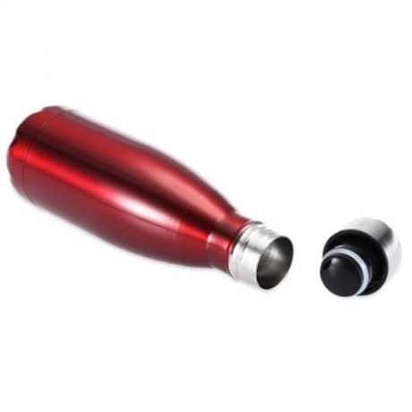 350ML COLA STYLE STAINLESS STEEL DOUBLE WALL WATER BOTTLE (RED)