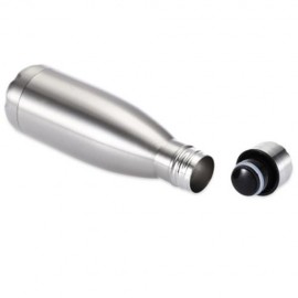 350ML COLA STYLE STAINLESS STEEL DOUBLE WALL WATER BOTTLE (SILVER)