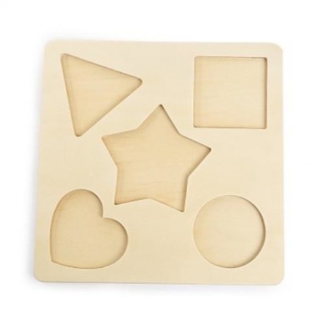 3D WOODEN BUILDING BLOCK DIY MATCHING GEOMETRY PUZZLE TOY (COLORFUL)