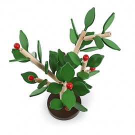 YOULEBI WOODEN WISDOM TREE PUZZLE KIDS EDUCATIONAL TOY (GREEN)