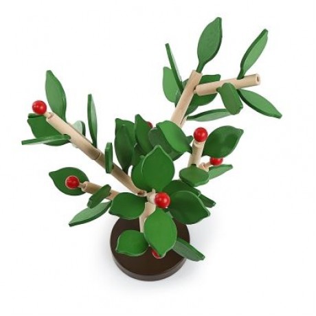 YOULEBI WOODEN WISDOM TREE PUZZLE KIDS EDUCATIONAL TOY (GREEN)