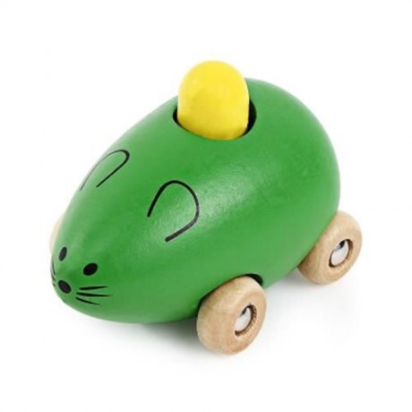 YOULEBI MUSIC MICE SQUEAKING WOODEN TOYS KIDS GADGET (GREEN)
