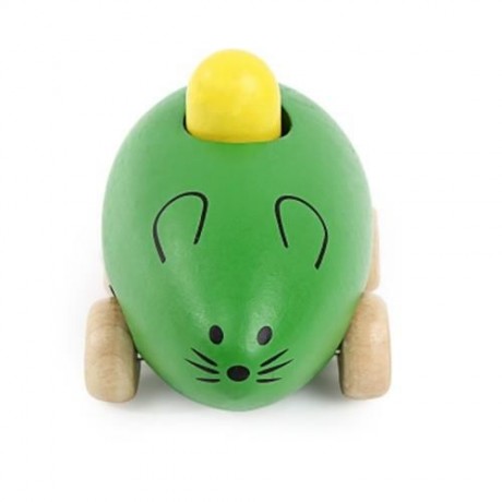 YOULEBI MUSIC MICE SQUEAKING WOODEN TOYS KIDS GADGET (GREEN)