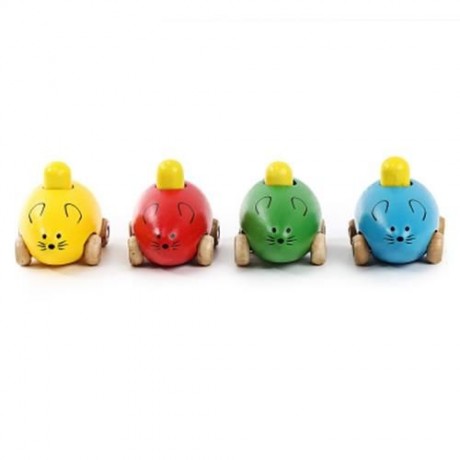 YOULEBI MUSIC MICE SQUEAKING WOODEN TOYS KIDS GADGET (GREEN)