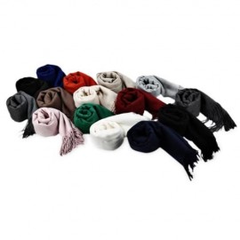 STYLISH PURE COLOR TASSEL DESIGN LADIES WARM SCARF (DARK KHAKI)