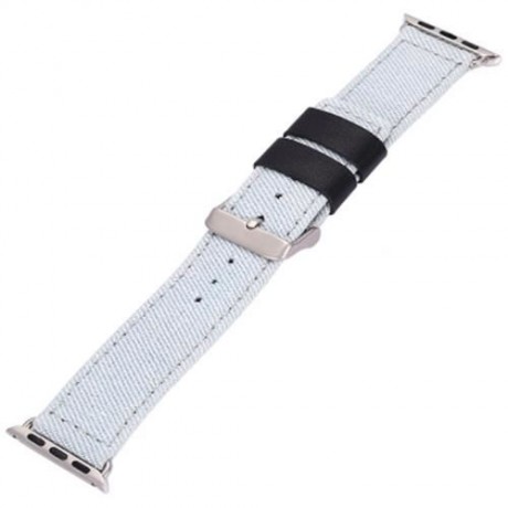 LEATHER STRAP REPLACEMENT BAND FOR IWATCH SERIES 1 / 2 (LIGHT BLUE)