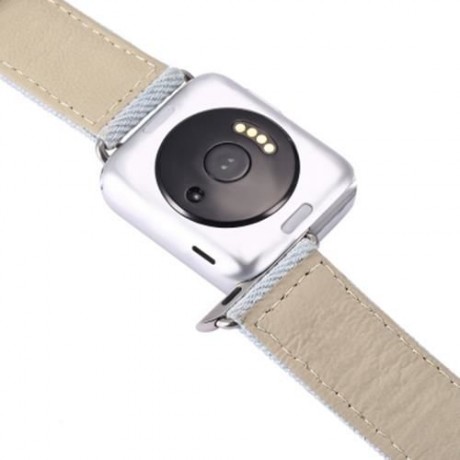 LEATHER STRAP REPLACEMENT BAND FOR IWATCH SERIES 1 / 2 (LIGHT BLUE)