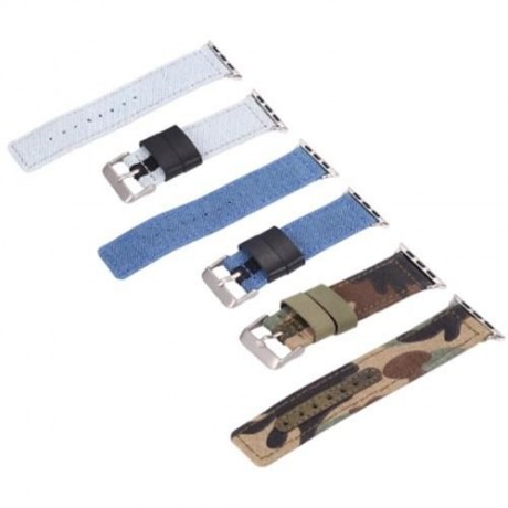 LEATHER STRAP REPLACEMENT BAND FOR IWATCH SERIES 1 / 2 (LIGHT BLUE)