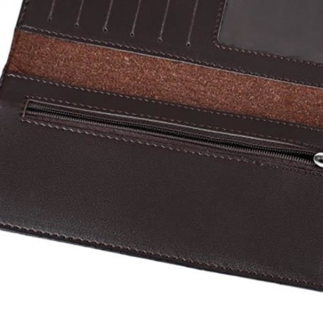 GUAPABIEN VINTAGE PATTERN DESIGN PATCHWORK TRIPLE FOLDING LADIES CARD WALLET (BLACK)