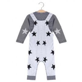 XIRUBABY CASUAL STRIPE PRINTED TWO PIECE SET FOR BABIES (GRAY)