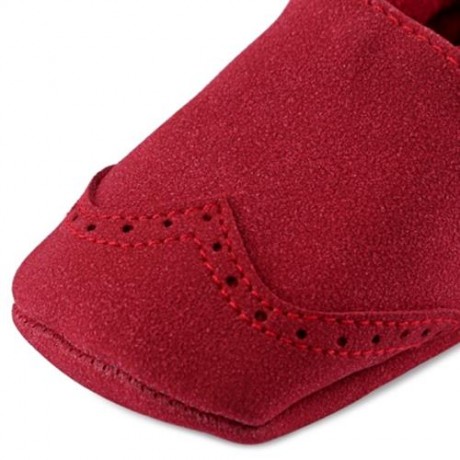 BUUF JRU BRIEF STYLE SOFT SOLE SOLID SLIPPERS FOR BABIES (RED)